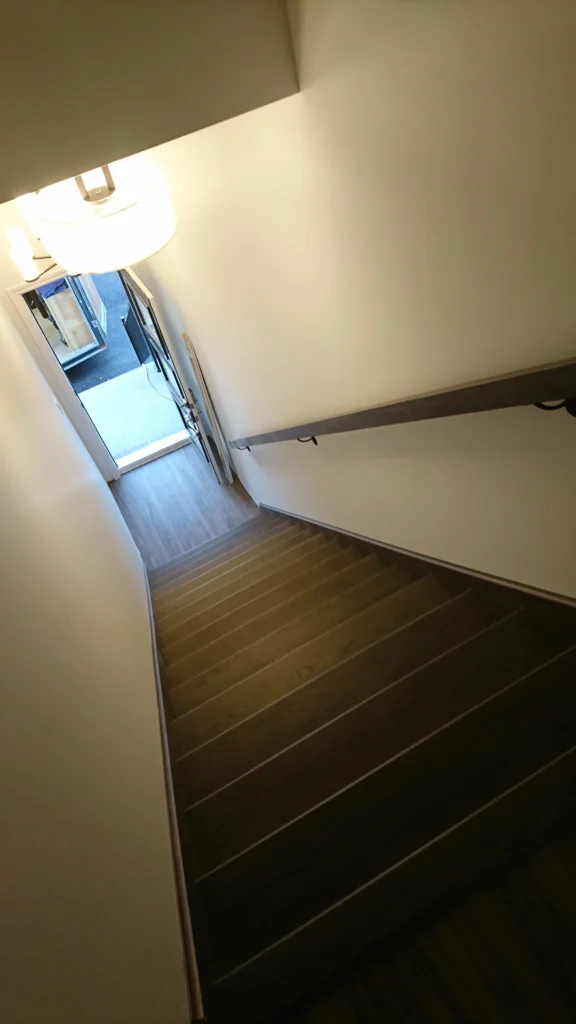 Virage de l'escalier tournant