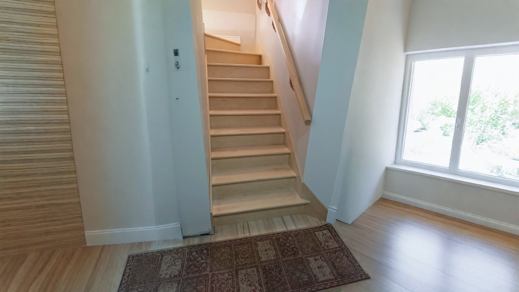 Straight staircase all maple natural — vue principale
