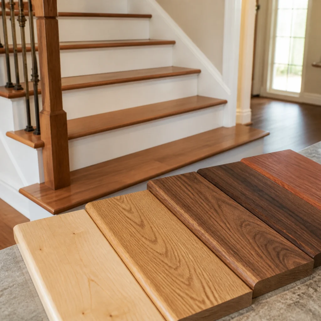 Comparatif des bois francs pour escalier : dureté Janka, teinture et usure