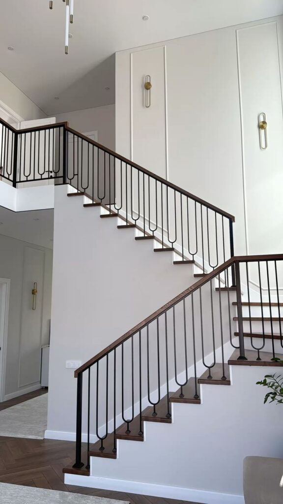 stair railing Contemporary Line Metal Indoor Staircase