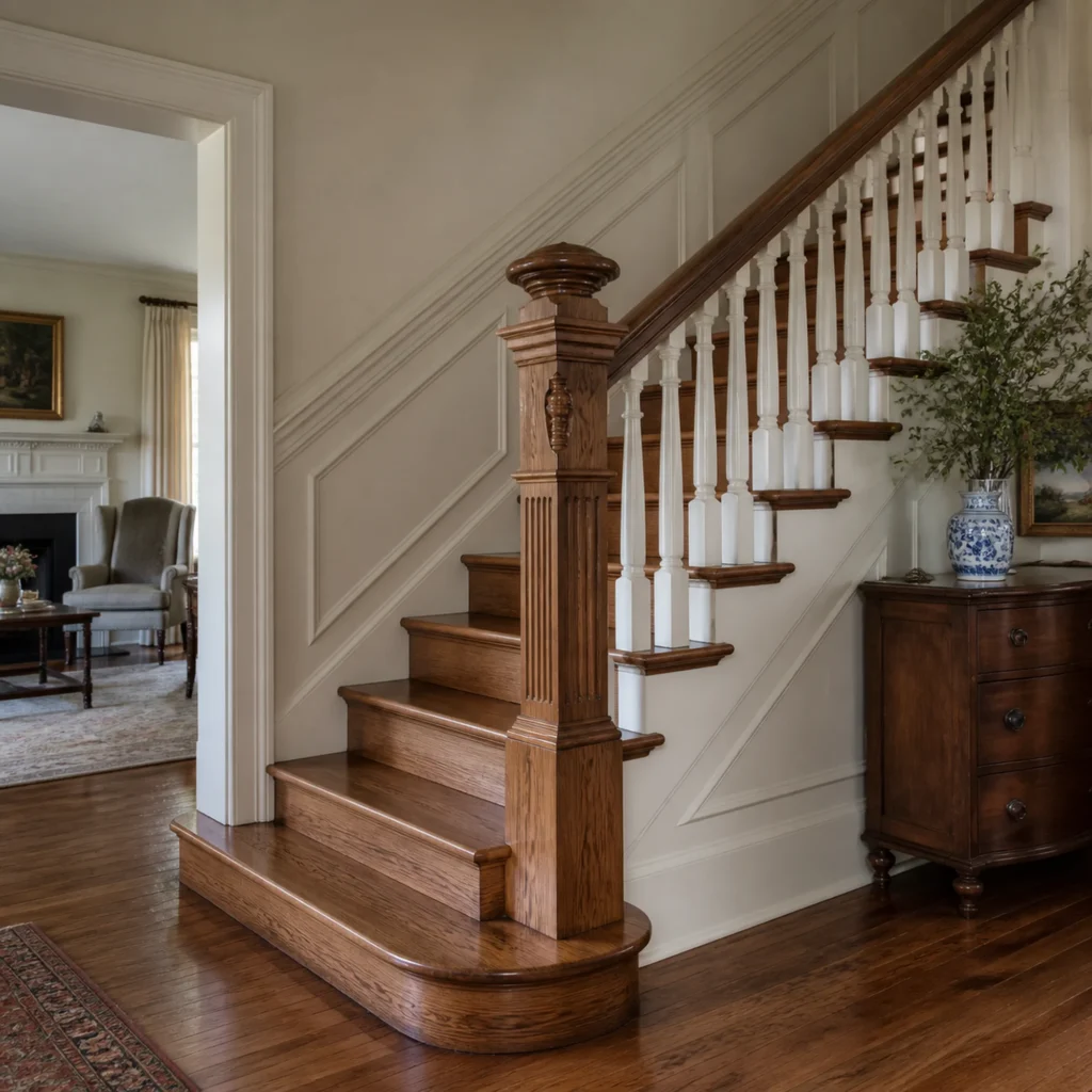 Escalier classique : caractéristiques, conformité et modernisation